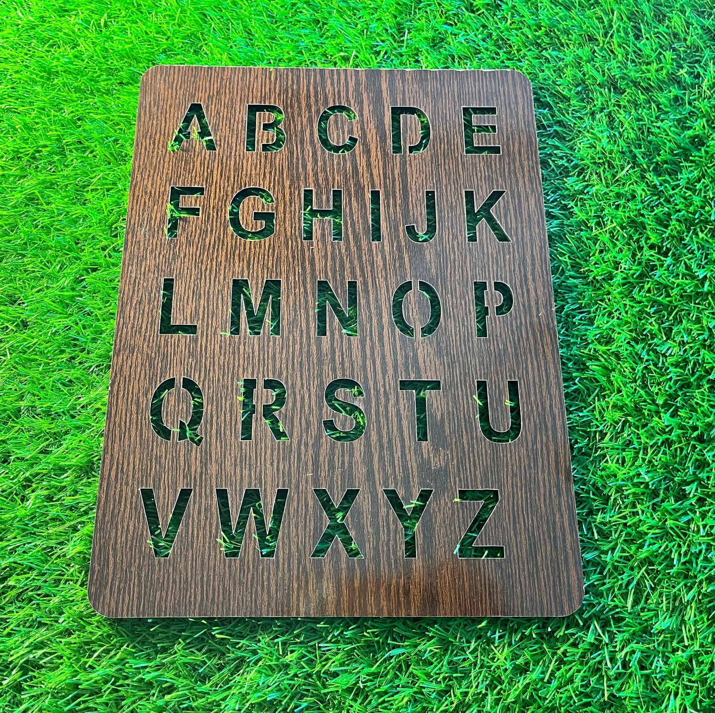 Kid Practice™ A to Z Wooden Alphabet Sheet – Upper & Lowercase Combo