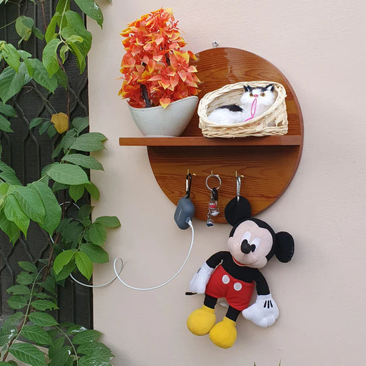 Wooden Circle Shelf
