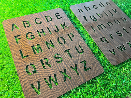 Kid Practice™ A to Z Wooden Alphabet Sheet – Upper & Lowercase Combo